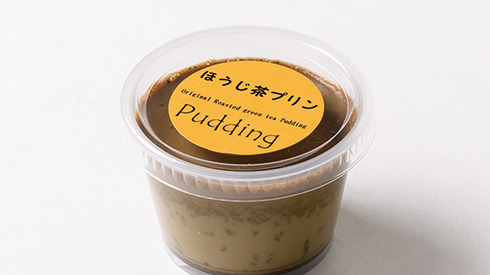 Roasted green tea pudding